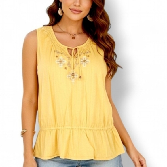 Sonoma Goods For Life Tops - 🧡 Sonoma Goods For Life Yellow Peplum Top